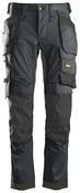 Snickers All Round Worker Stretch Trousers with Holster Pockets - Steel Grey/Black - W41 L32 