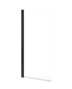 Lunar Sb1 Bath Screen 1400 Hx 800mm Matt Black