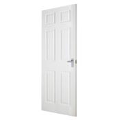 Indoors Carrick 6 Panel Fire Door FD30 - White - 78 Inch x 26 Inch (1981mm x 660mm)