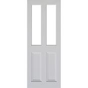 Indoors Claremont Bevelled Clear Glass Door - White - 78 Inch x 30 Inch (1981mm x 762mm)