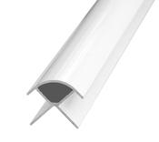Flair White PVC External Corner Trim for Bathroom Wall Panels – 6mm