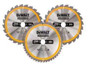 Dewalt 3 x 305mm Saw Blades 1 Each 24t/48t/60t Dt1964