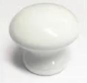 C &amp; C White Ceramic Knob Plain Each
