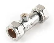 1/2" x 1/2" Chrome Plated Straight Service Valve
