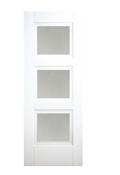 Indoors Franklin Frosted Glass Door - White - 80 Inch x 32 Inch (2032mm x 813mm)