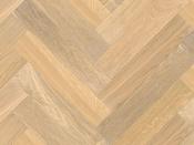 Herringbone Smoked, White &amp; UV Matt Lacquered Darwin Oak Engineered Flooring - 90mm x 18mm x 450mm  - Pack covers 0.405m2 