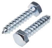 Hex Coach Screws 12 x 80mm Zinc Plated