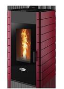 SOLIS K2300-2 23kW Pellet Stove Claret Flat Panels Boiler Model