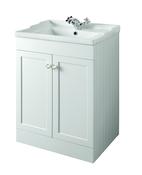 Kylemore 600mm Floor Standing Bare Unit - Matt White | KYL60FWHT