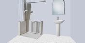 Half Height Door Only comes with Curtain, No Tray 1200 x 1000 Corner Doors