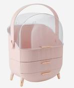 Cosmetics Storage Box 2 Drawer Pink