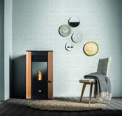 SOLIS K1200-2 12kW Pellet Stove Flat Panel Oak
