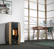SOLIS Pellet Stove K300 8kW Oak Panels comes with Commissioning K300spoak