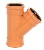 Sewer 110mm x 45deg Y Branch Triple Socket