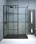 Sonas Aspect Black Trellis 1400 Wet Room Panel