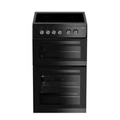 Beko 50cm Double Oven Electric Cooker - Black | KDVC563AK image