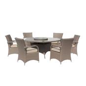 Culcita Casino 6-Seater Rattan Garden Dining Set - DISPLAY MODEL | RADRGY265 image