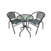 Cyprus 3 Piece Garden Steel Bistro Set - Navy | STBINV208