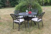 Grafton 4 Seater Cast Aluminum Set Black