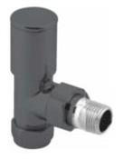 Ashfield Anthracite AngledradiatorValves
