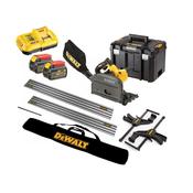 DeWalt 54V XR FlexVolt Plunge Saw Pack with Guide Rails, Joint Bar, Clamp Kit &amp; Bag | DCS520T2-GB