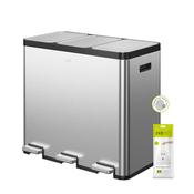 EKO Ecocasa Recycling 60L Pedal Bin 20L+20L+20L | EK9130MT image