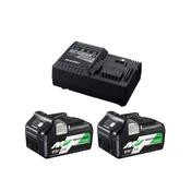 HiKOKI Multivolt 36V 2.5Ah/18V 5.0Ah Li-Ion Battery Pack with 2 x Batteries &amp; Charger | UC18YSL/JHZ