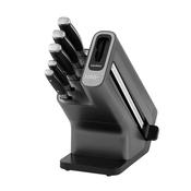 Ninja StaySharp 5-Piece Knife Set, Block &amp; Sharpener - Silver/Black | K32005UK