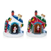 Premier LED Animated Christmas Bauble House with Opening Door &amp; Lights | LB243658P
