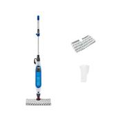Shark Klik n’ Flip Manual Steam Pocket Mop - White &amp; Blue | S6001UK image