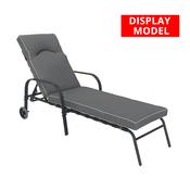 Steel Frame Premium Padded Garden Lounger with Wheels - DISPLAY MODEL | SLLGDG401 image