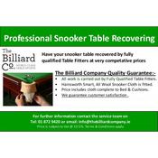 Snooker Table Recovering