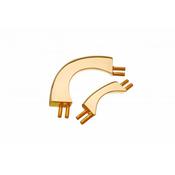 Small Brass Broad Bow 2 Pin Pocket Plates