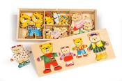 Bigjigs Toys The Bear Family Dress Up Puzzle With Storage Box