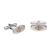 House Of Lor Sterling Silver &amp; Rare Irish Gold Trinity Knot Cufflinks image