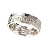 Ladies 14kt White Gold "Bright Love Of My Heart" Celtic Wedding Band image