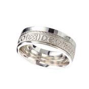 Ladies 14kt White Gold "Love Forever" Celtic Wedding Band image