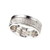 Ladies 14kt White Gold "Love, Loyalty &amp; Friendship" Celtic Wedding Band image