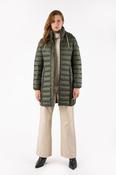 FRANDSEN Quilted Windproof Hooded Down Coat - Olive image