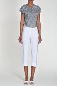 ROBELL Marie Crop Trousers - White image