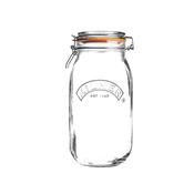 KILNER Clip Top Round Glass Jar 2 Litre