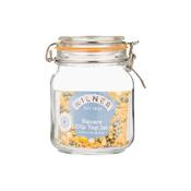 KILNER Glass Clip Top Square Jar 1 Litre