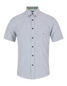 DG'S DRIFTER Casual Short Sleeve Shirt - Green and White image