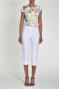 ROBELL :  Slim Fit Trousers - White image