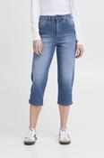 ICHI Twiggy Capri Jean - Mid Blue