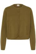 FRANSA Ita Button Up Cardigan - Olive Green