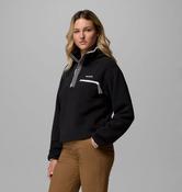 COLUMBIA Women's Helvetia™ II Cropped Sherpa Half Snap Fleece - Black