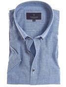 VEDONEIRE Short Sleeve 100% Linen Shirt - Check