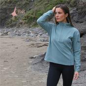 RELAX &amp; RENEW : Tessa Half Zip - Sage