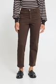ICHI Ziggy Raven Cropped Jeans - Coffee Bean image